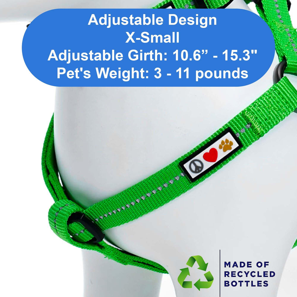 Material reciclado de botellas para arnés duradero Pawtitas.