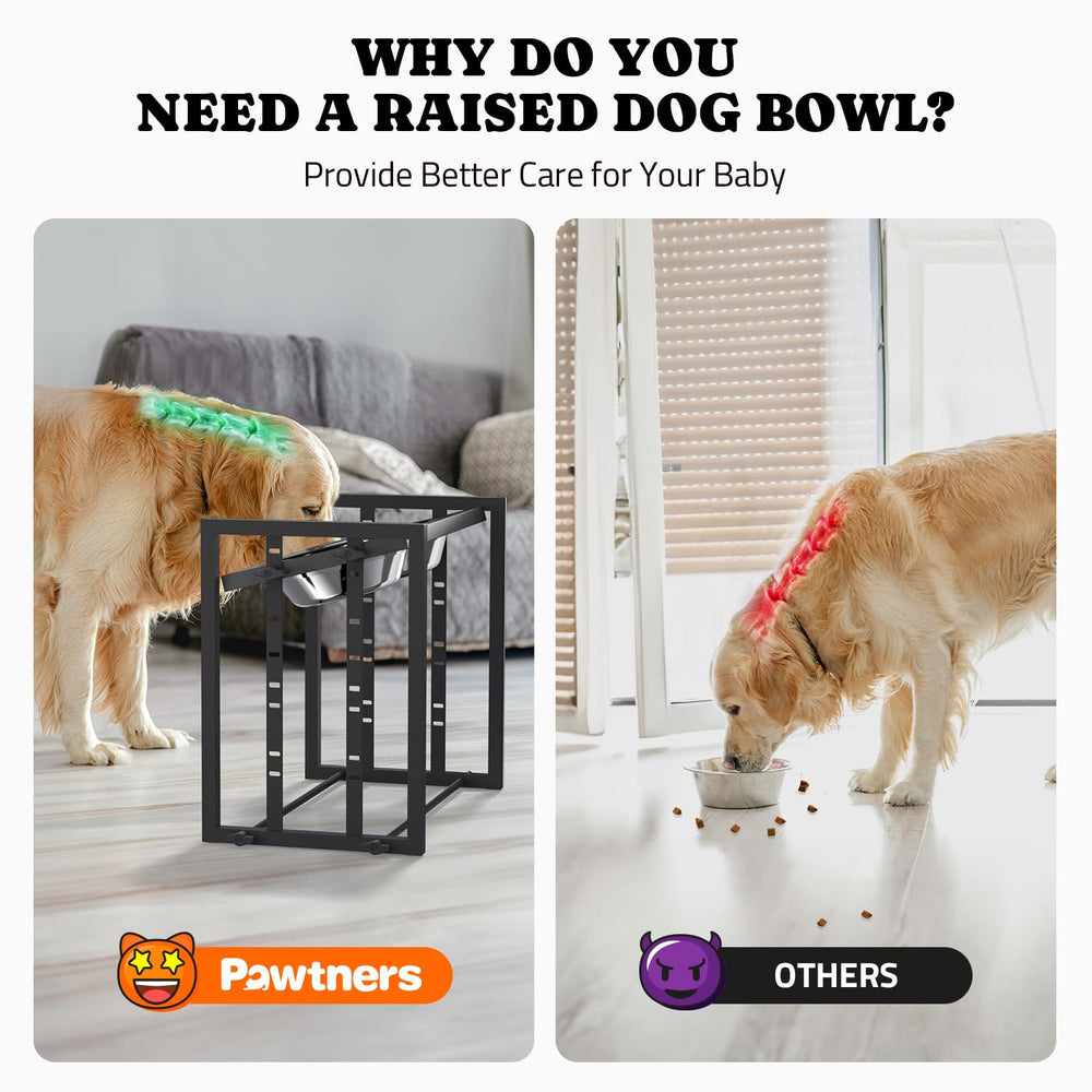 Pawtners base anti-deslizante mantiene estables los cuencos elevados durante las comidas.