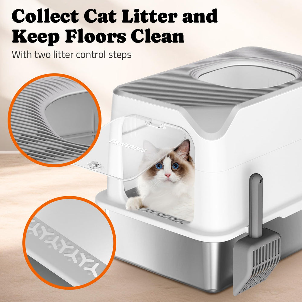 Pawtners caja litter con cuchara incluida para limpieza eficiente