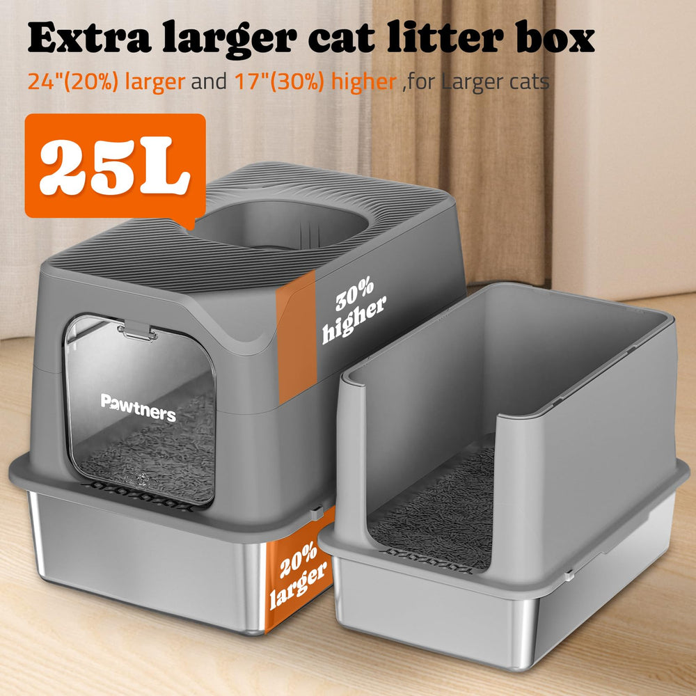 Pawtners, bandeja XL con dimensiones amplias para varios gatos.