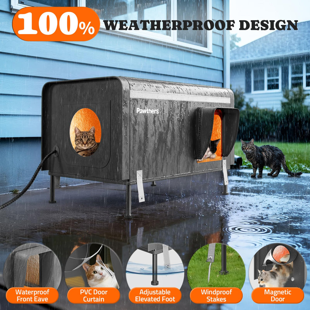Pawtners refugio exterior con cubierta impermeable para mantener interior seco