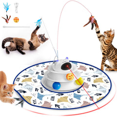 Pawtners Juguete Gato 5-en-1 láser para estimulación y juego interactivo en casa.
