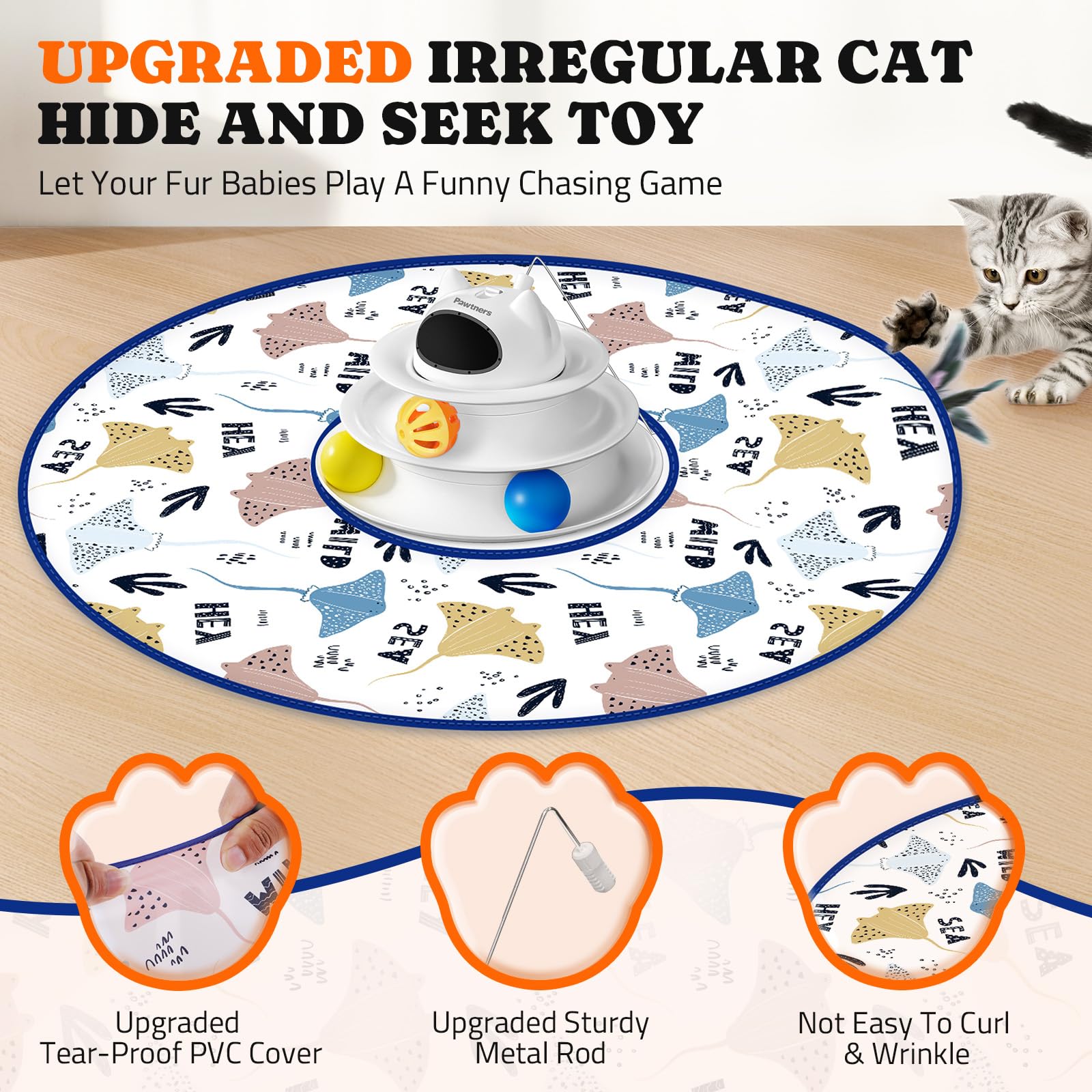 Pawtners Juguete Gato Varillas Metal: mayor durabilidad para juego intenso.