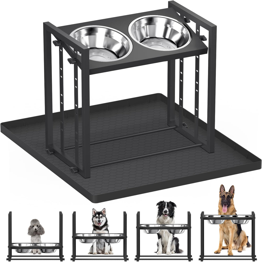 Pawtners platos elevados para perros, cuatro alturas para mayor comodidad durante la comida.