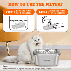 Pawtners WF008A: filtros de carbón activado para purificar agua de gatos.