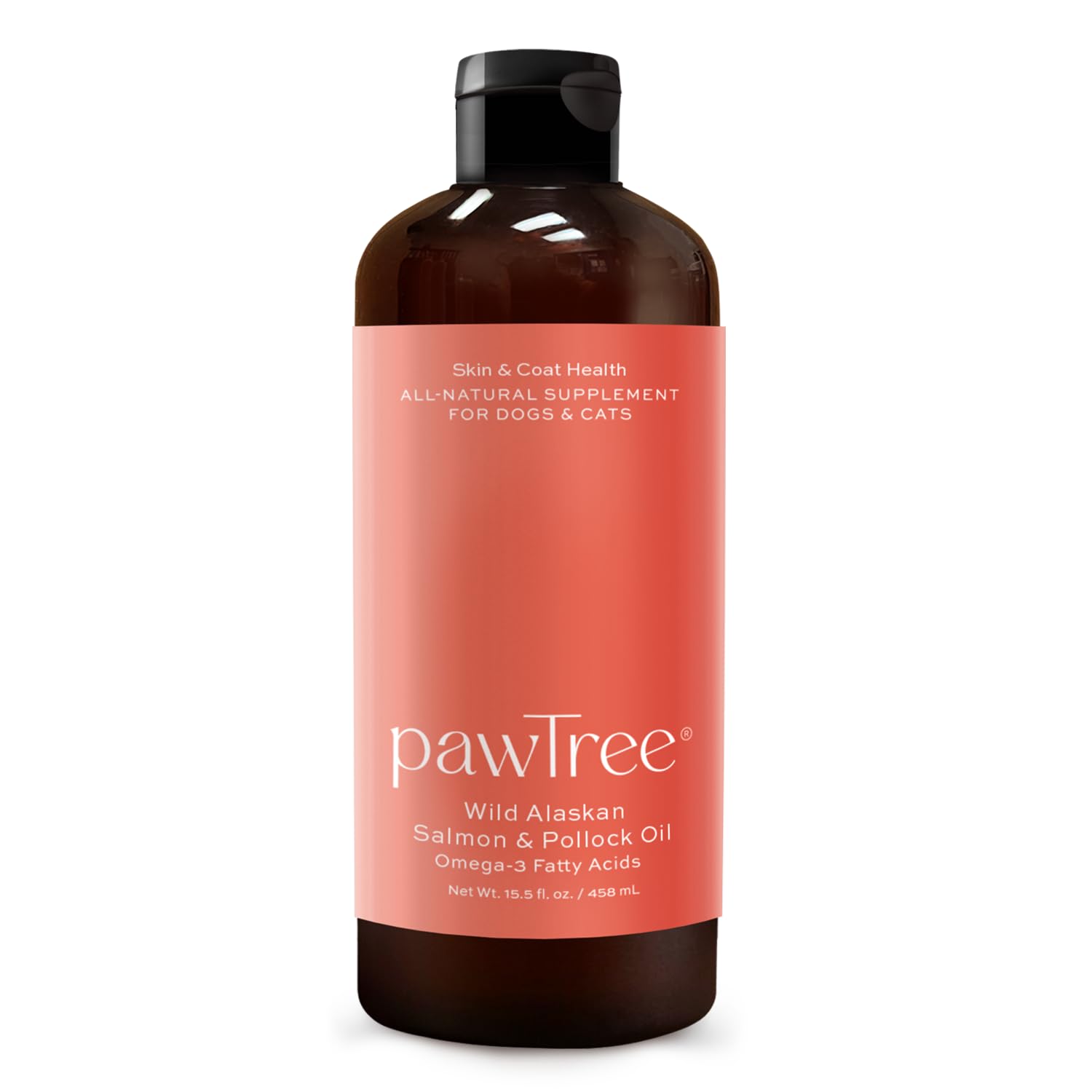 pawTree Aceite de salmón, botella vertido para apoyar un pelaje saludable