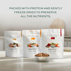 pawTree pollo liofilizado crudo, opción suave para perros con sensibilidad.