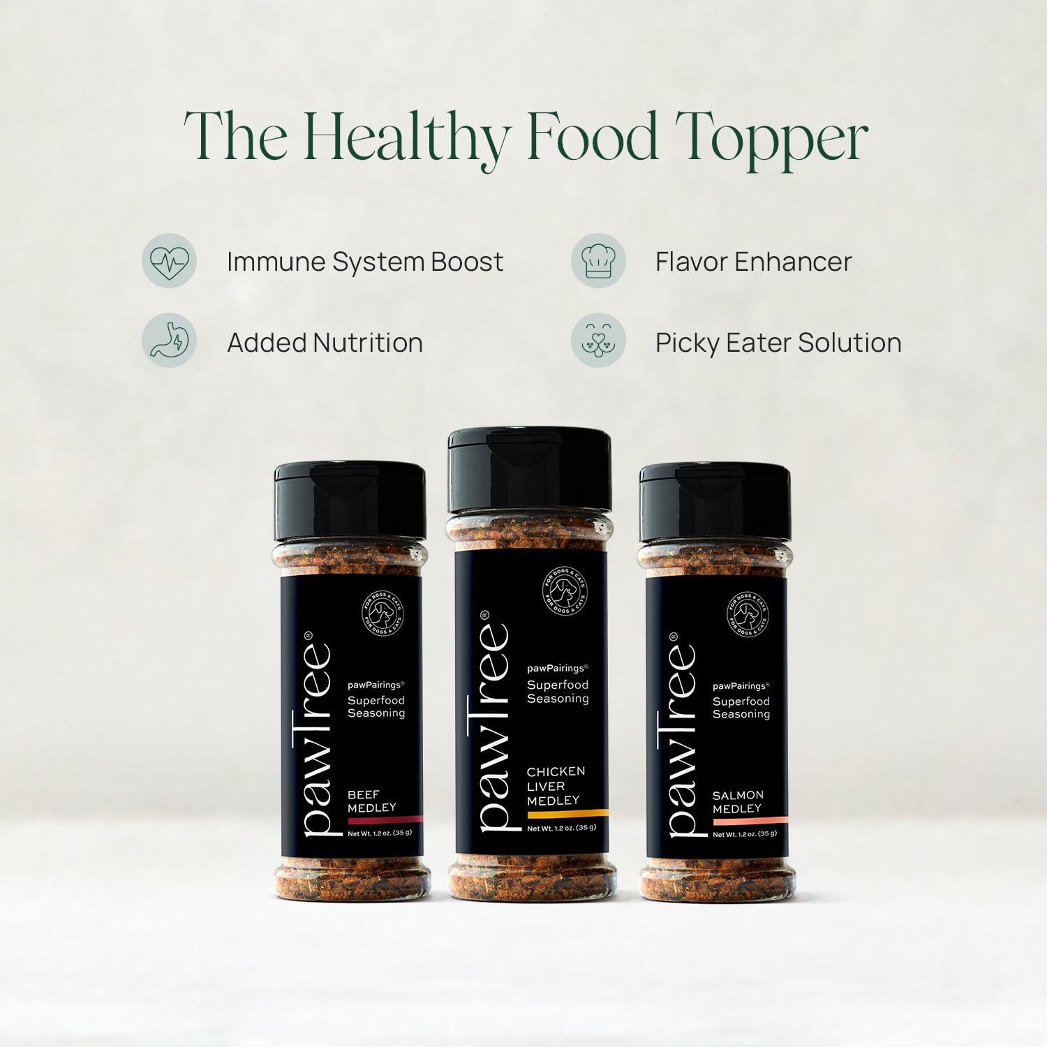 pawTree toppers mezcla de superalimentos para dieta diaria equilibrada