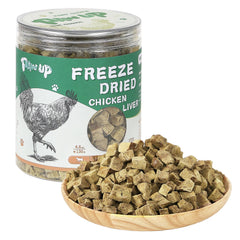 PAWUP hígado de pollo liofilizado en bolsa, merienda proteica para perros y gatos.