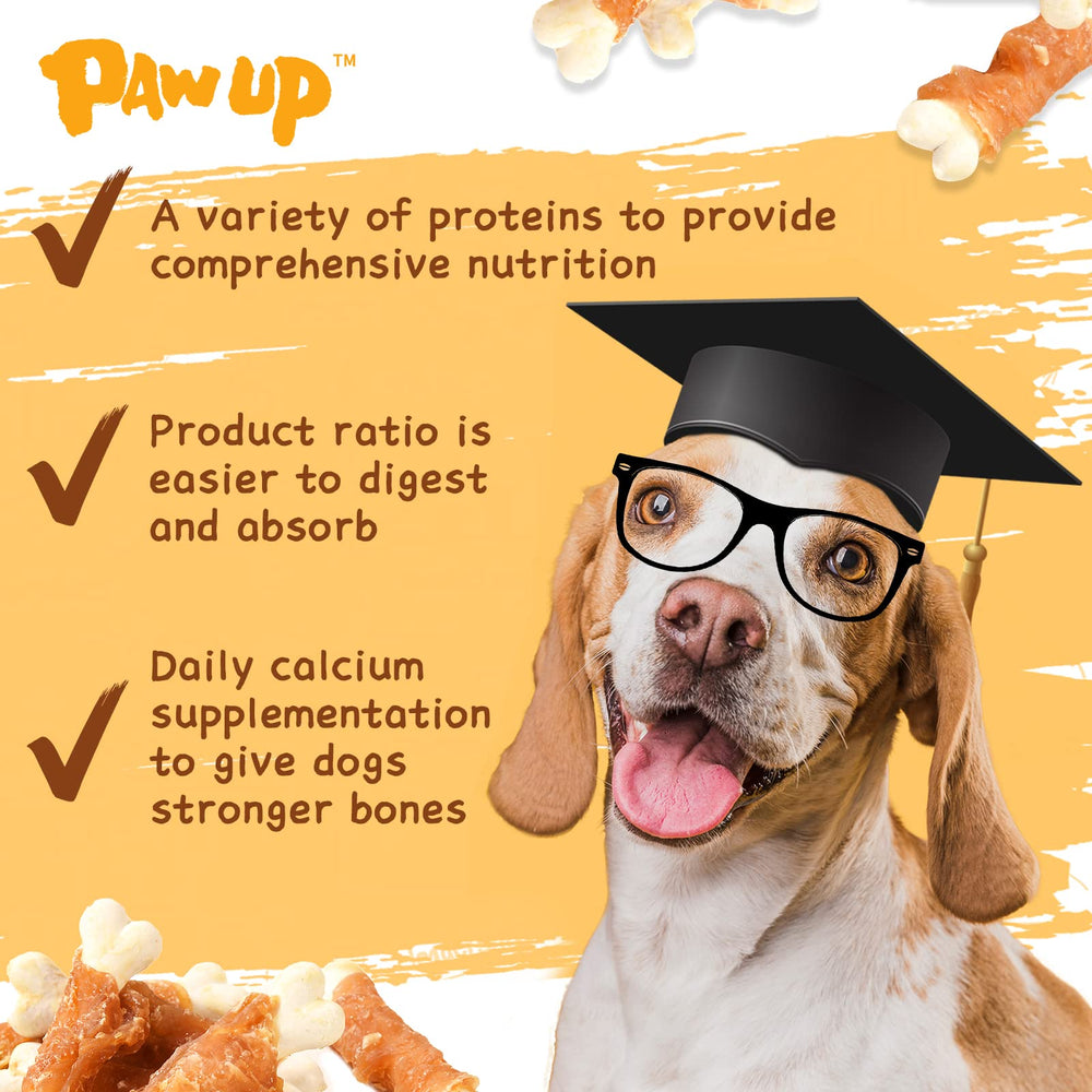 PAWUP ingredientes simples y confiables, sin pellejo crudo ni colorantes artificiales.