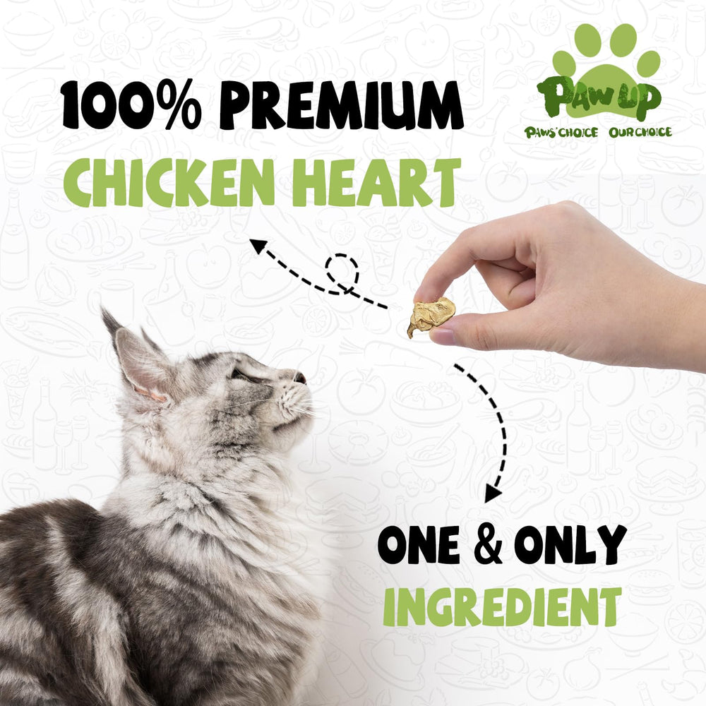 PAWUP Proporciona proteína alta del corazón de pollo deshidratado para premiar en entrenamiento.