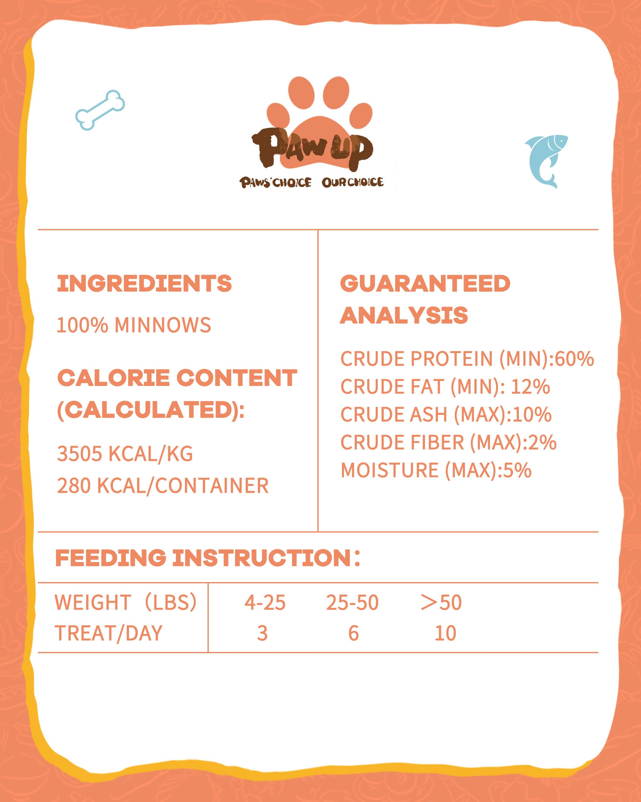 PAWUP Salmón uso carnívoro, adecuado para perros y gatos.