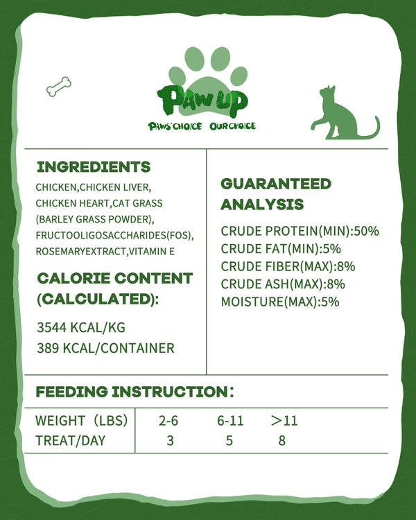 PAWUP Snack diario para gatos de interior, sabor y fibra en cada bocado