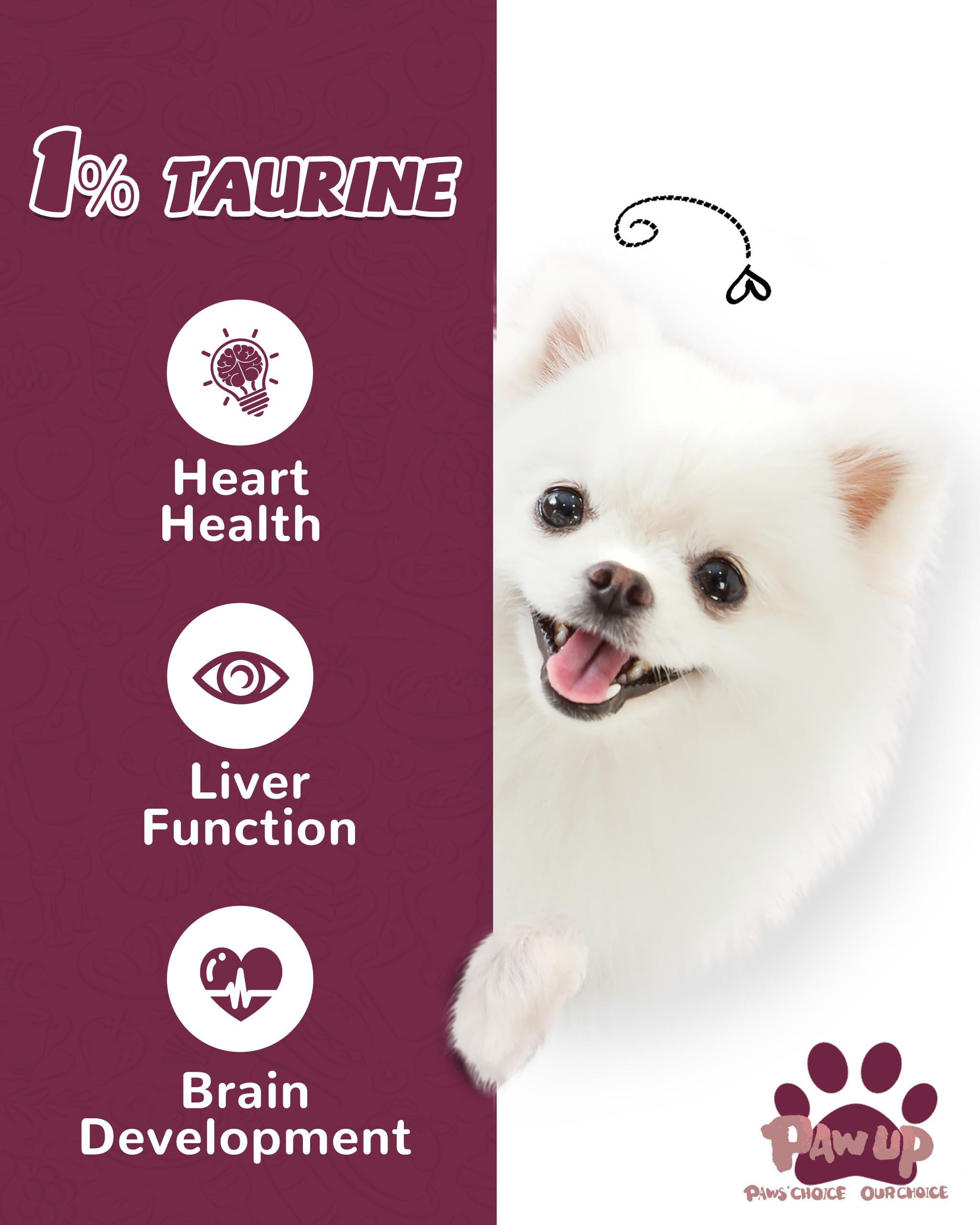 PAWUP Taurina para perros, apoyo potencial a funciones vitales