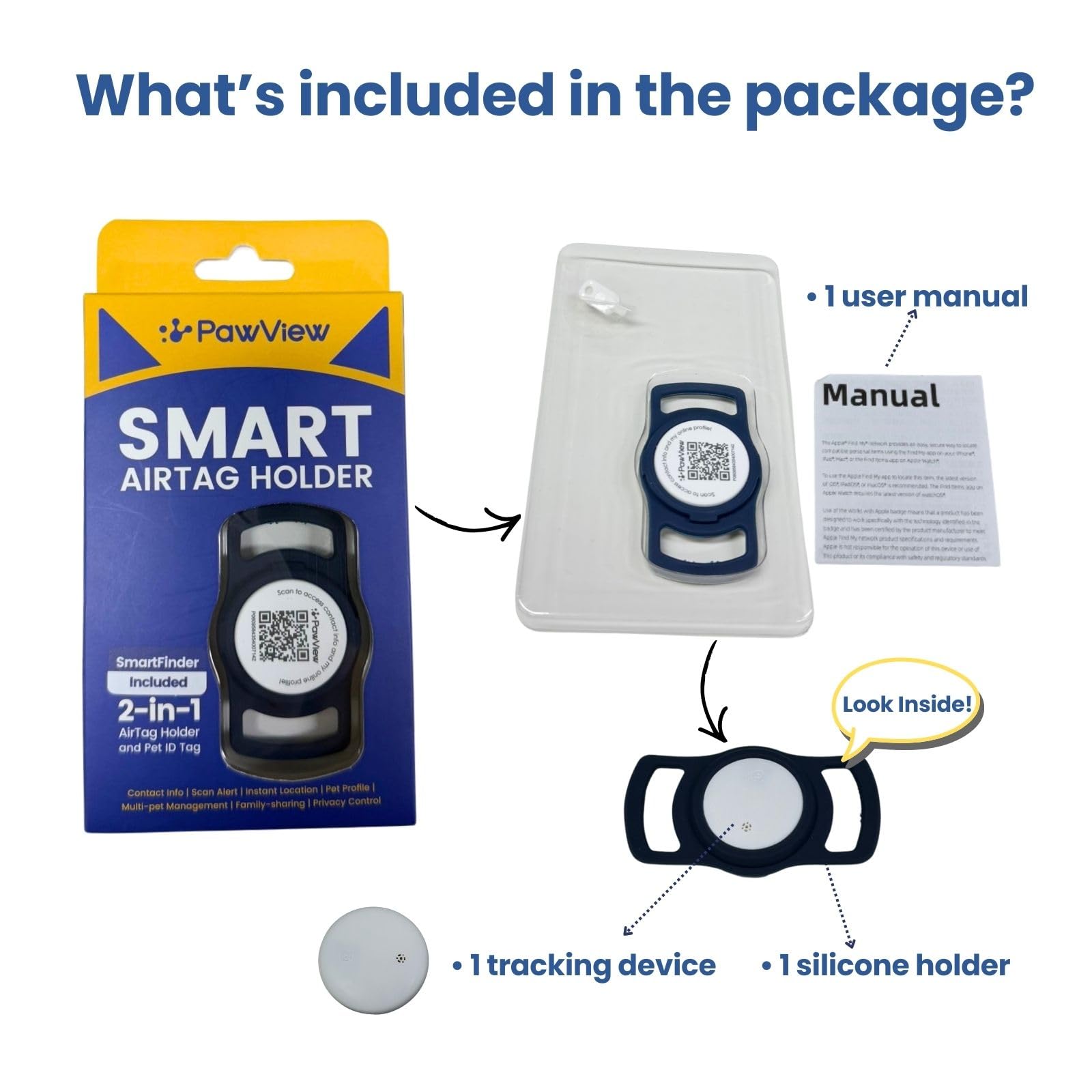 PawView compatible con la mayoría de collares de perros y gatos.