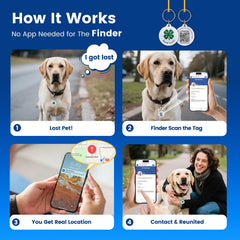 Etiqueta PawView con estrella rosa, identifica a tu mascota con estilo.