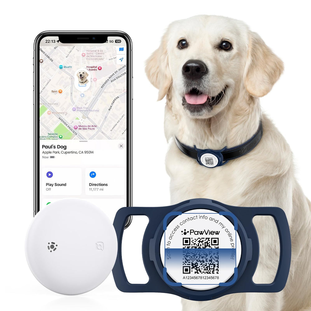 PawView rastreador mascotas collar sin cuota mensual para tranquilidad diaria.
