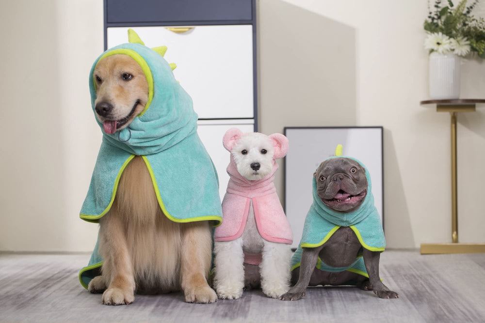 Pawyee conjunto de dos piezas, bata y guantes, ideal para secar en casa