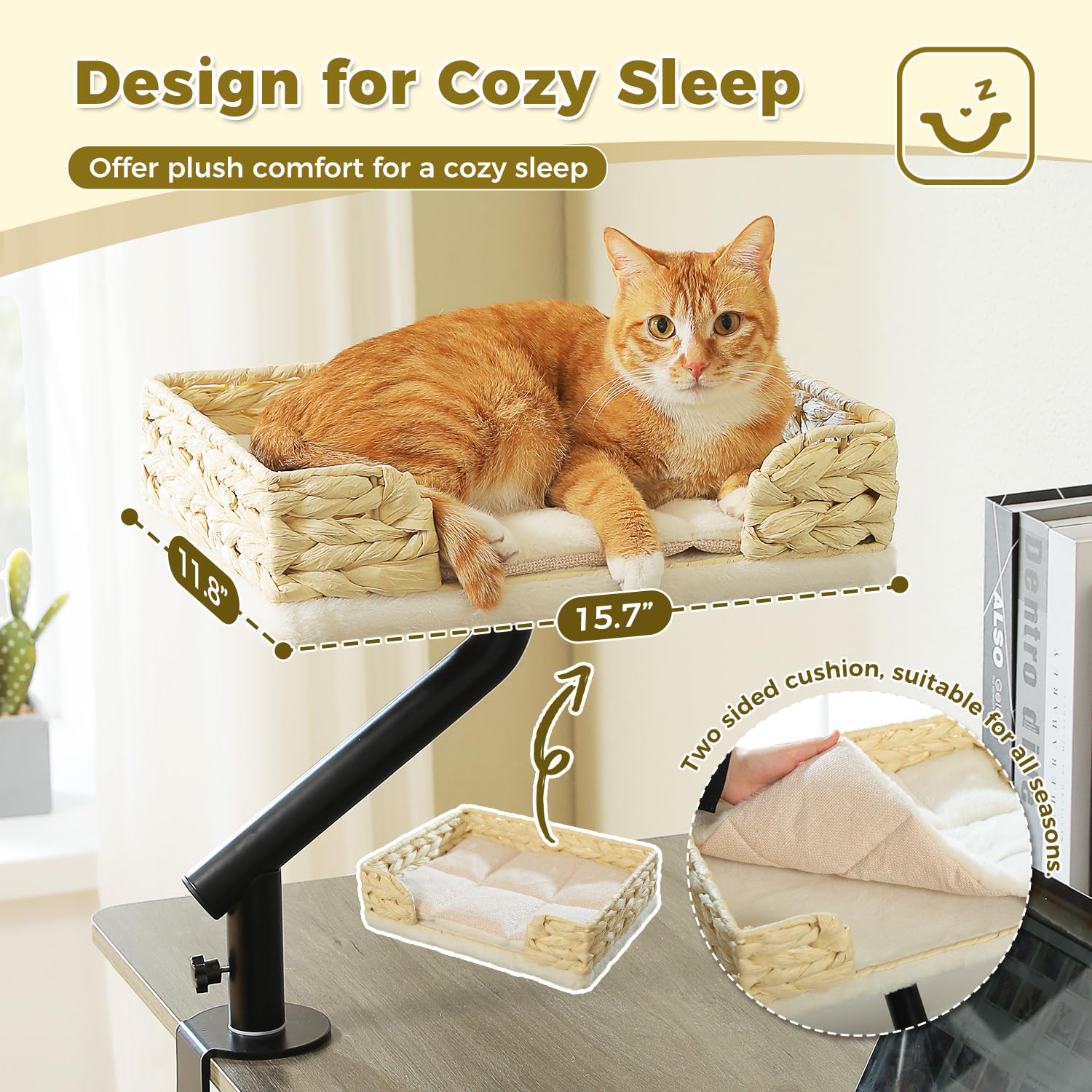PAWZ Road abrazadera-ajuste-escritorio: instalación segura en el borde de la mesa.