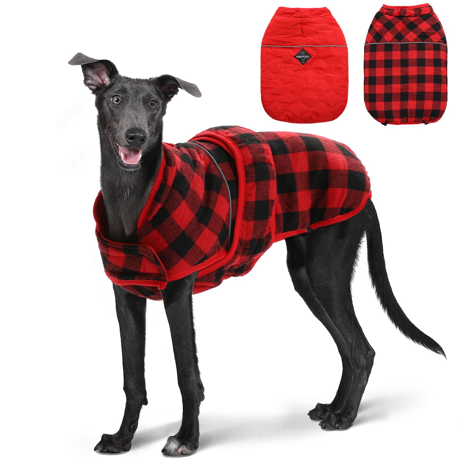 PAWZ Road abrigo para perro con dos caras reversibles, ideal para interiores y exteriores.