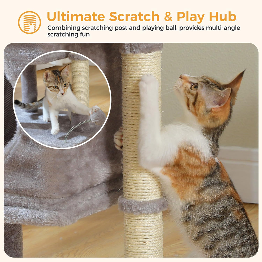 PAWZ Road árbol para gatos: diseño compacto ideal para esquinas