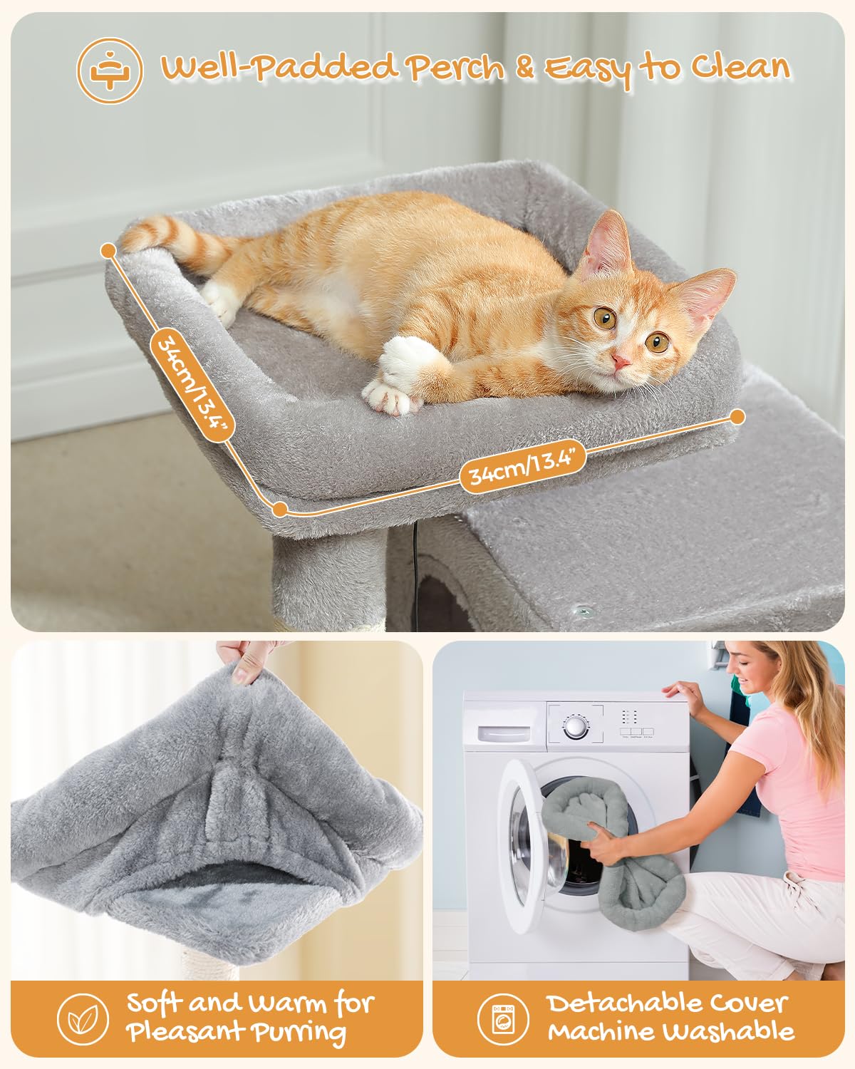 PAWZ Road arbol gatos con rampa de rascado para ejercitar garras.