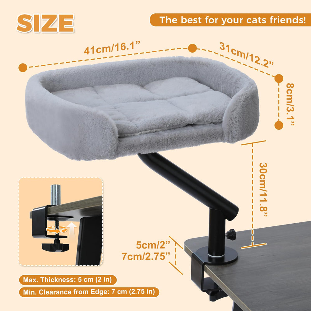 PAWZ Road cama de escritorio para gatos, soporte estable en el borde