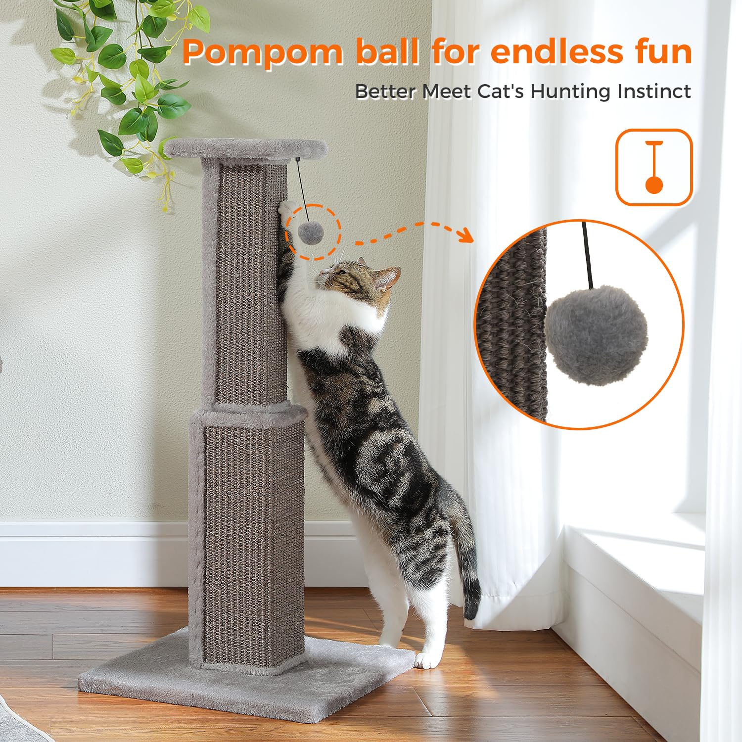 PAWZ Road detalle de sisal resistente para rascar