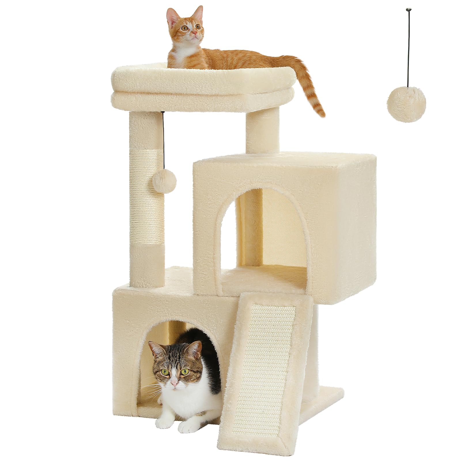 PAWZ Road torre gato 30 pulgadas con condos duales para descanso privado