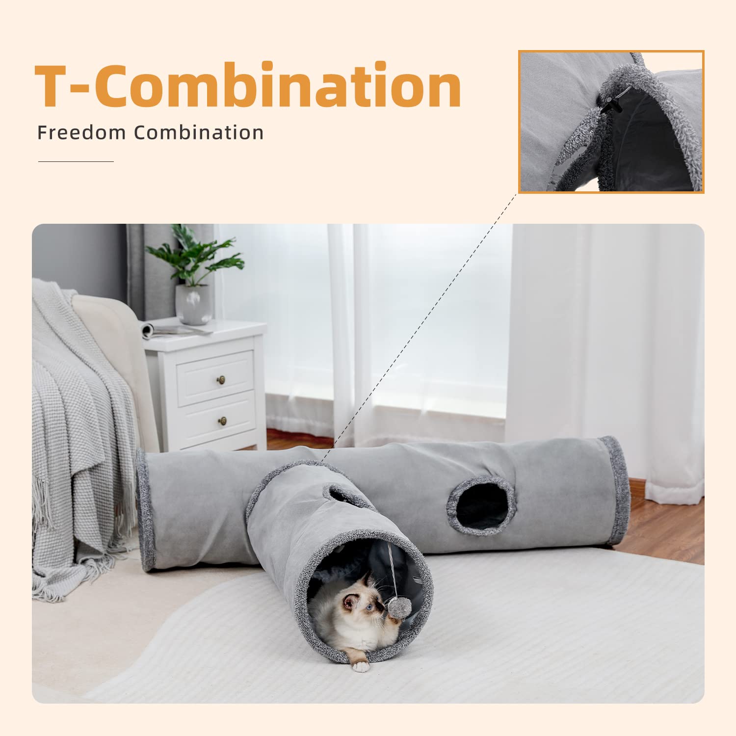 PAWZ Road tunel gato 51 pulgadas, fácil de guardar para transporte.