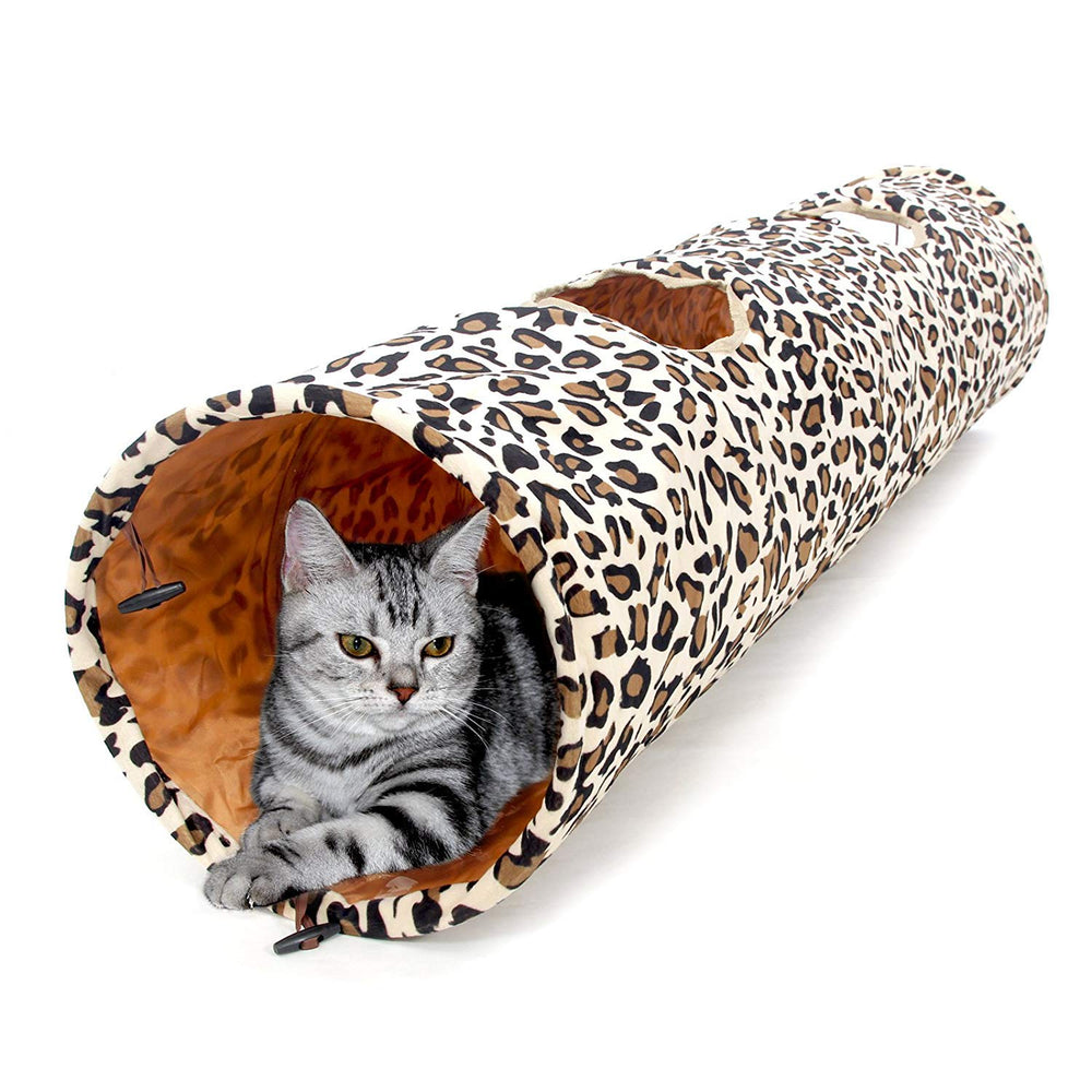 PAWZ Road tunel-gato-extra-ancho-plegable de 51 pulgadas para gatos grandes