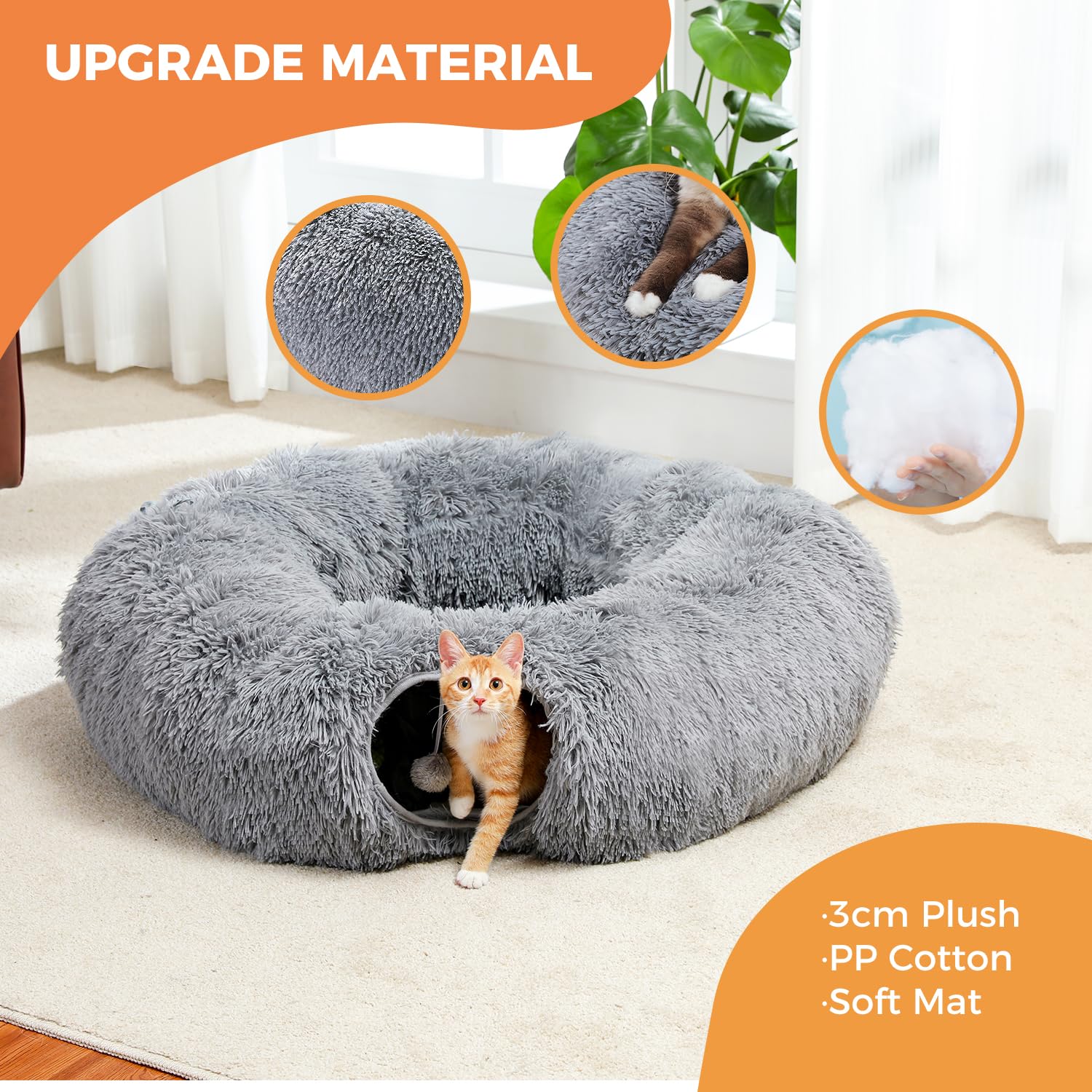 PAWZ Road tunel gato grande: plegable para almacenamiento fácil