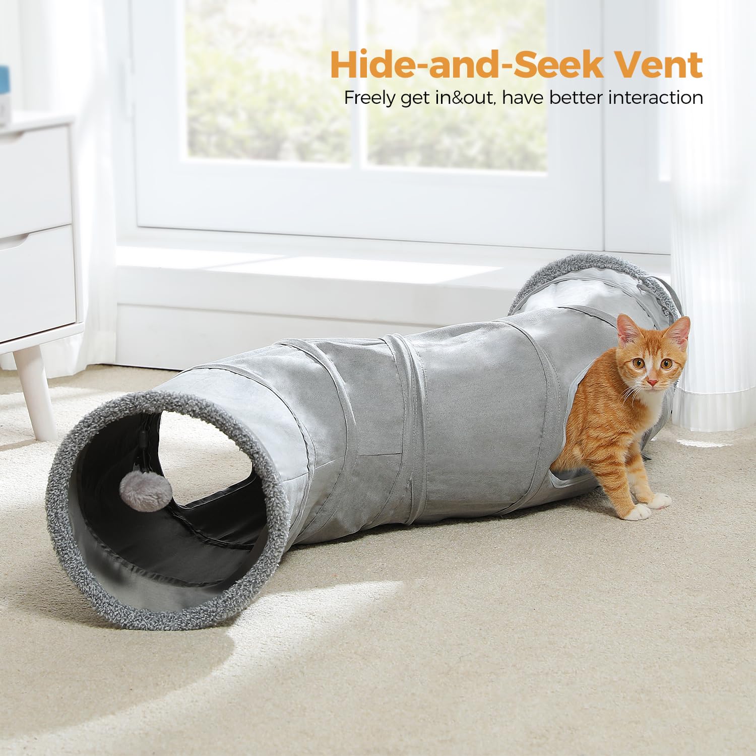PAWZ Road tunel gato con orificios de mirilla para vigilar