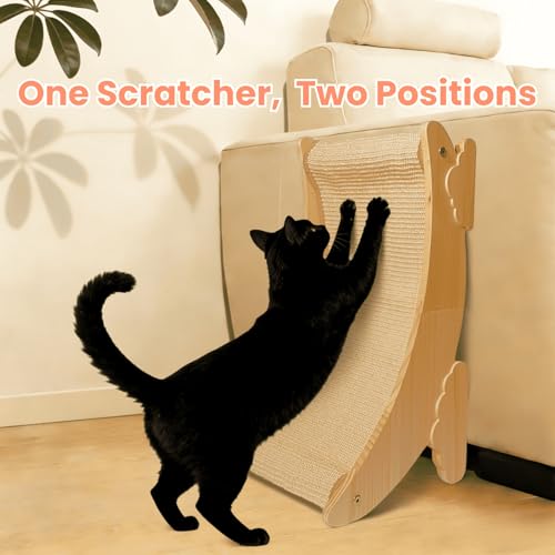 Pawzentic plataforma de rascar de madera para gatos, suave y duradera