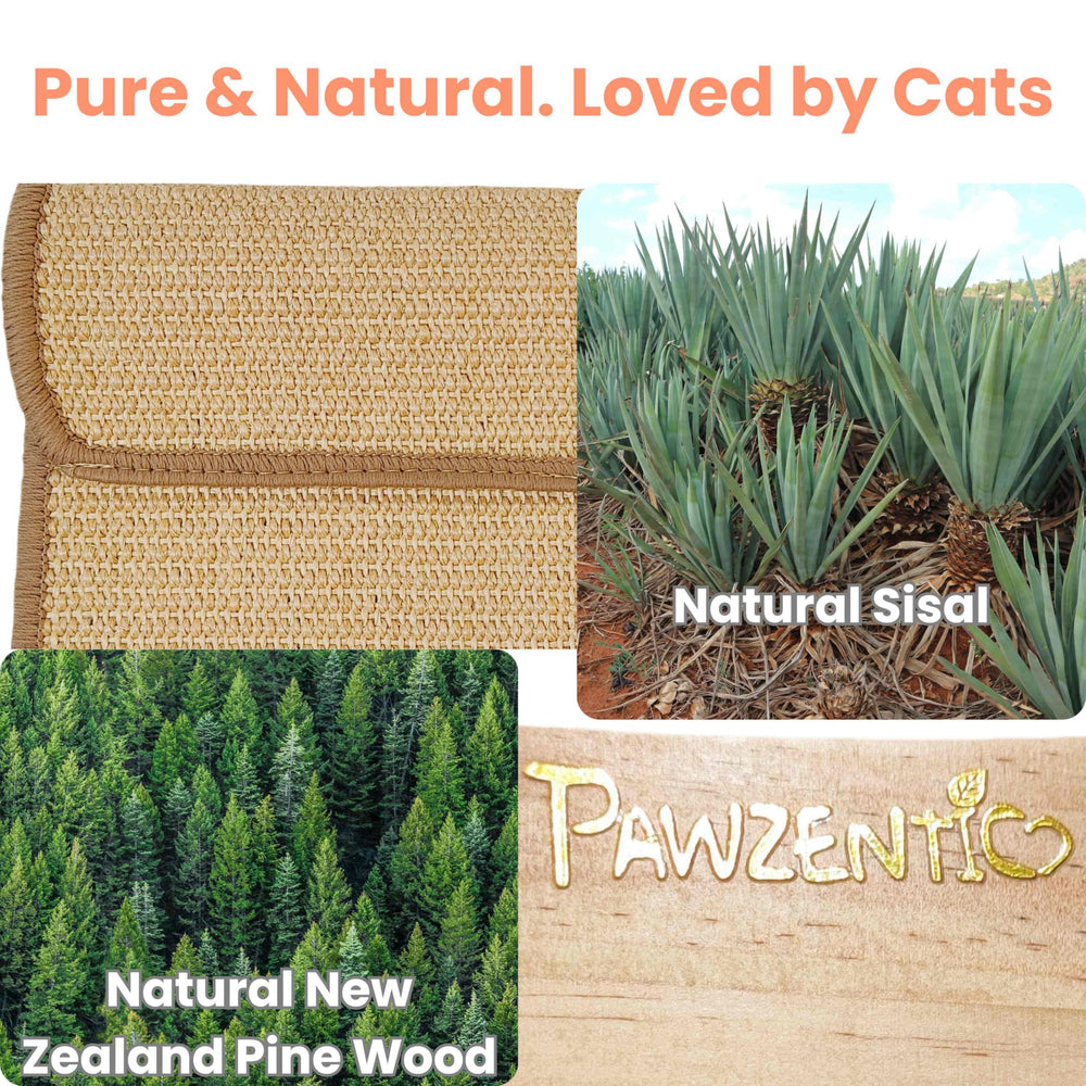 Pawzentic alfombra de sisal reemplazable para rascar y durar más