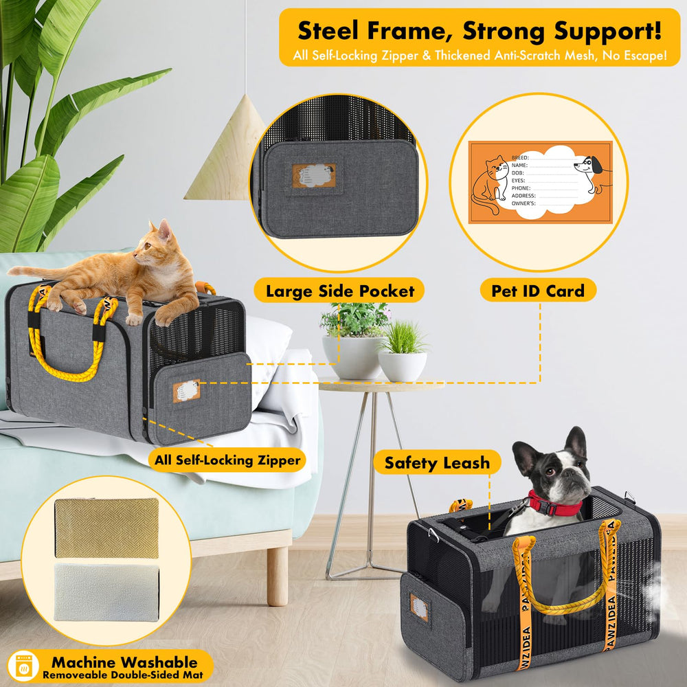 PAWZIDEA Bolsillo para accesorios, espacio para documentos y artículos esenciales.