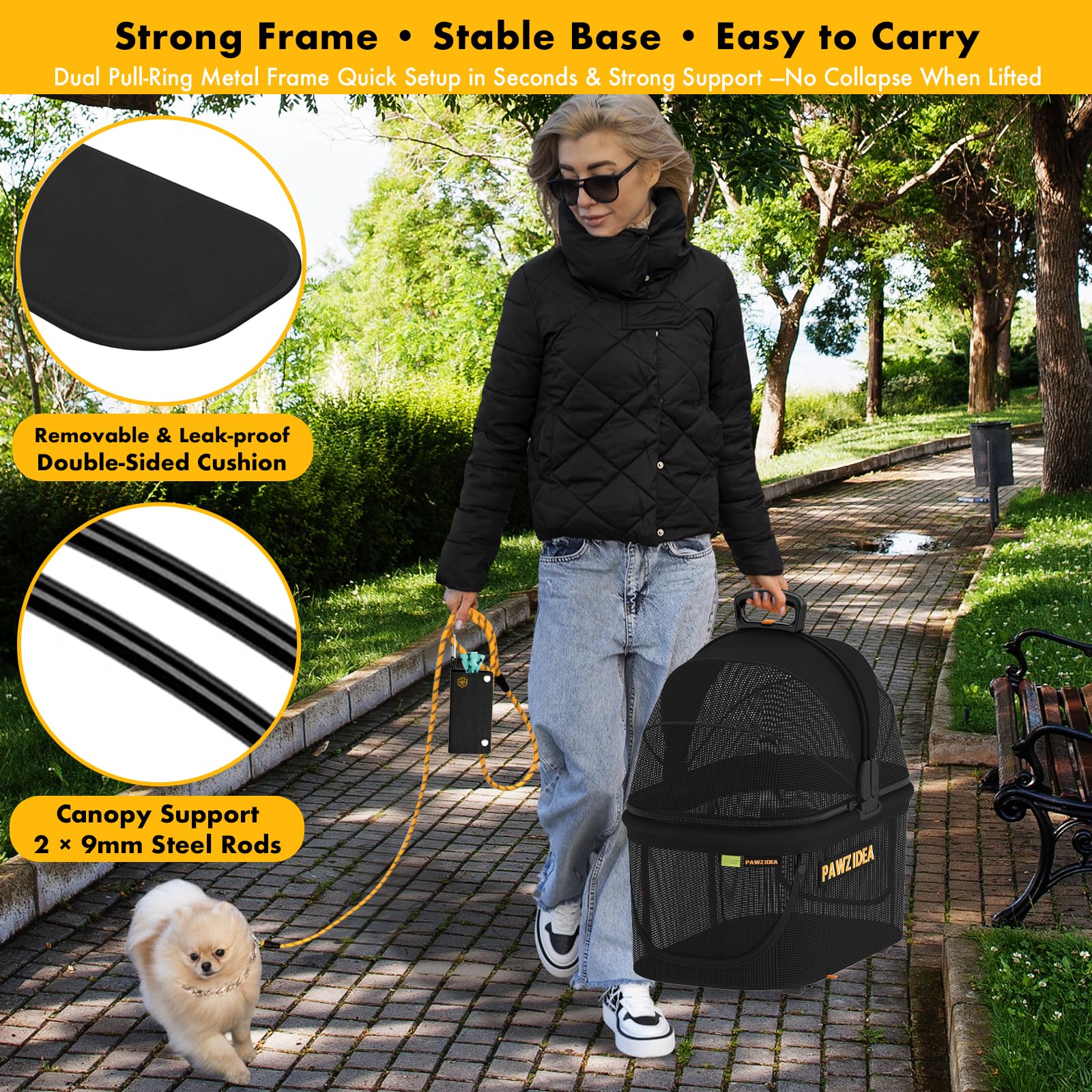 PAWZIDEA bolsillo lateral para accesorios de mascotas