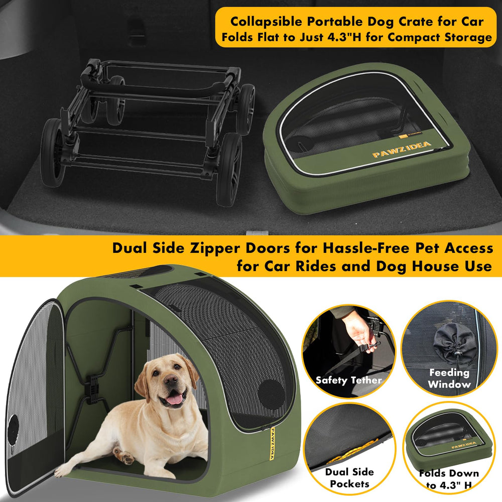 PAWZIDEA bolsa organizadora desmontable guarda juguetes y snacks al alcance.