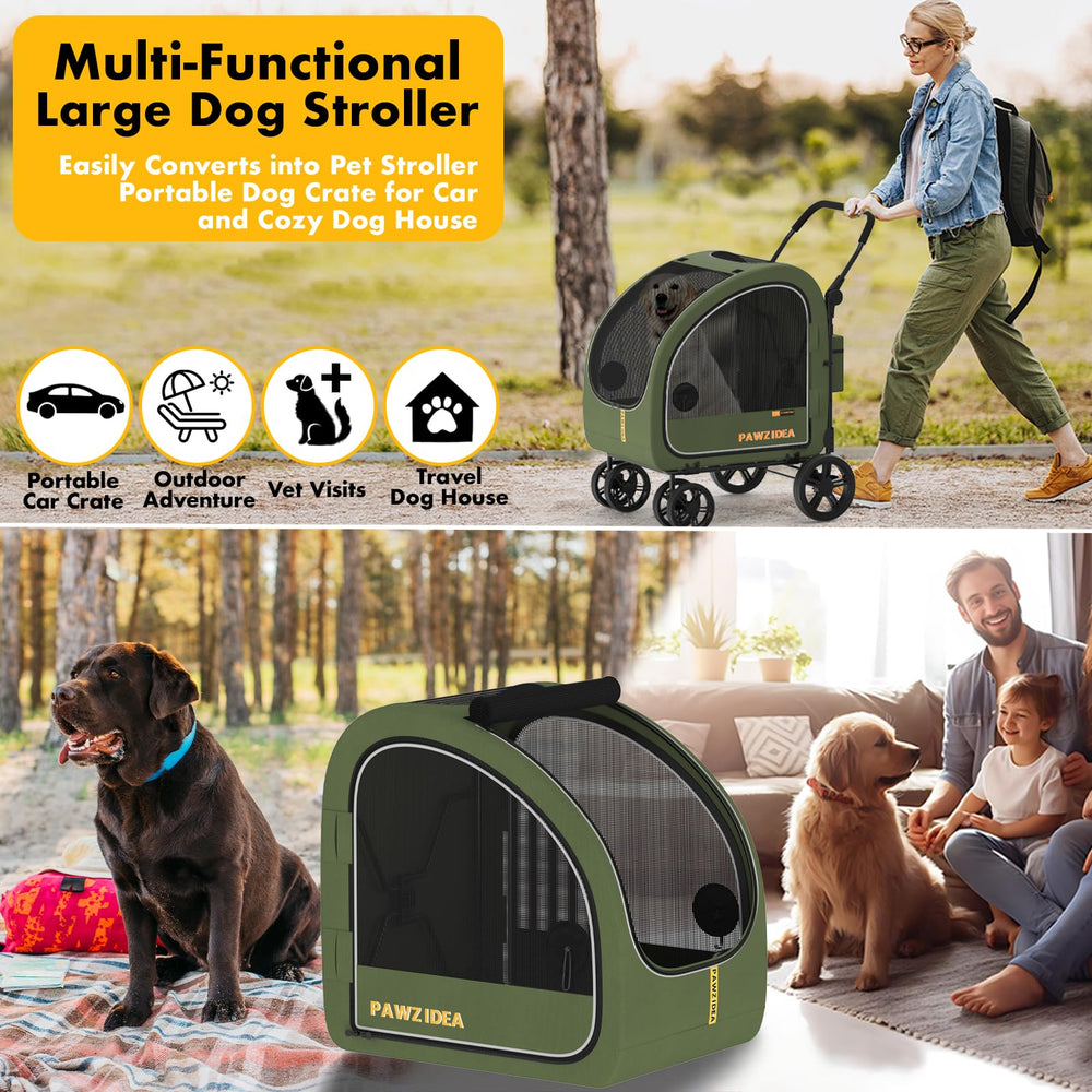 PAWZIDEA manillar ajustable se adapta a tu altura durante paseos.