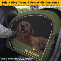 PAWZIDEA ventana lateral de alimentos para interactuar sin abrir la jaula.