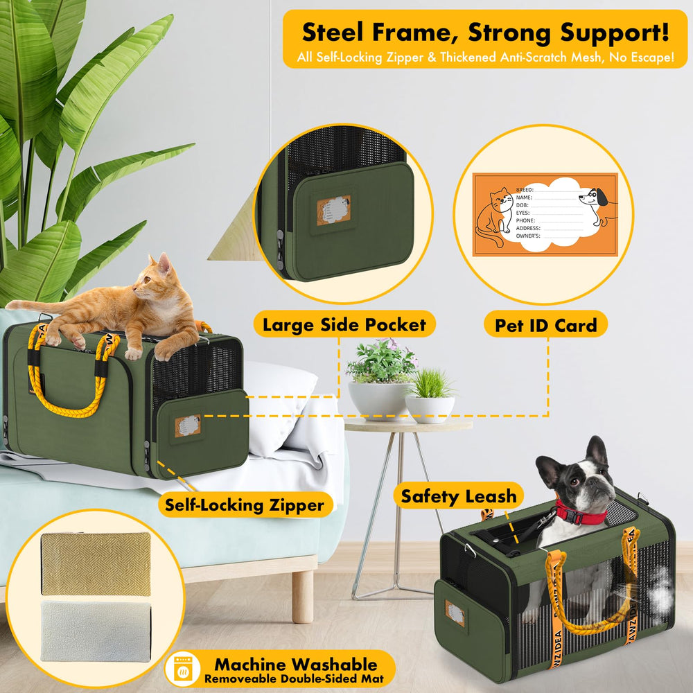 PAWZIDEA correa hombro integrada, transporte cómodo en mano o al hombro.