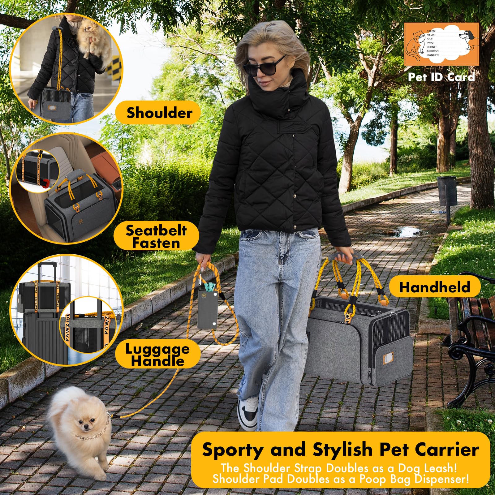 PAWZIDEA Doble pad lavable, descanso cómodo para mascotas pequeñas.