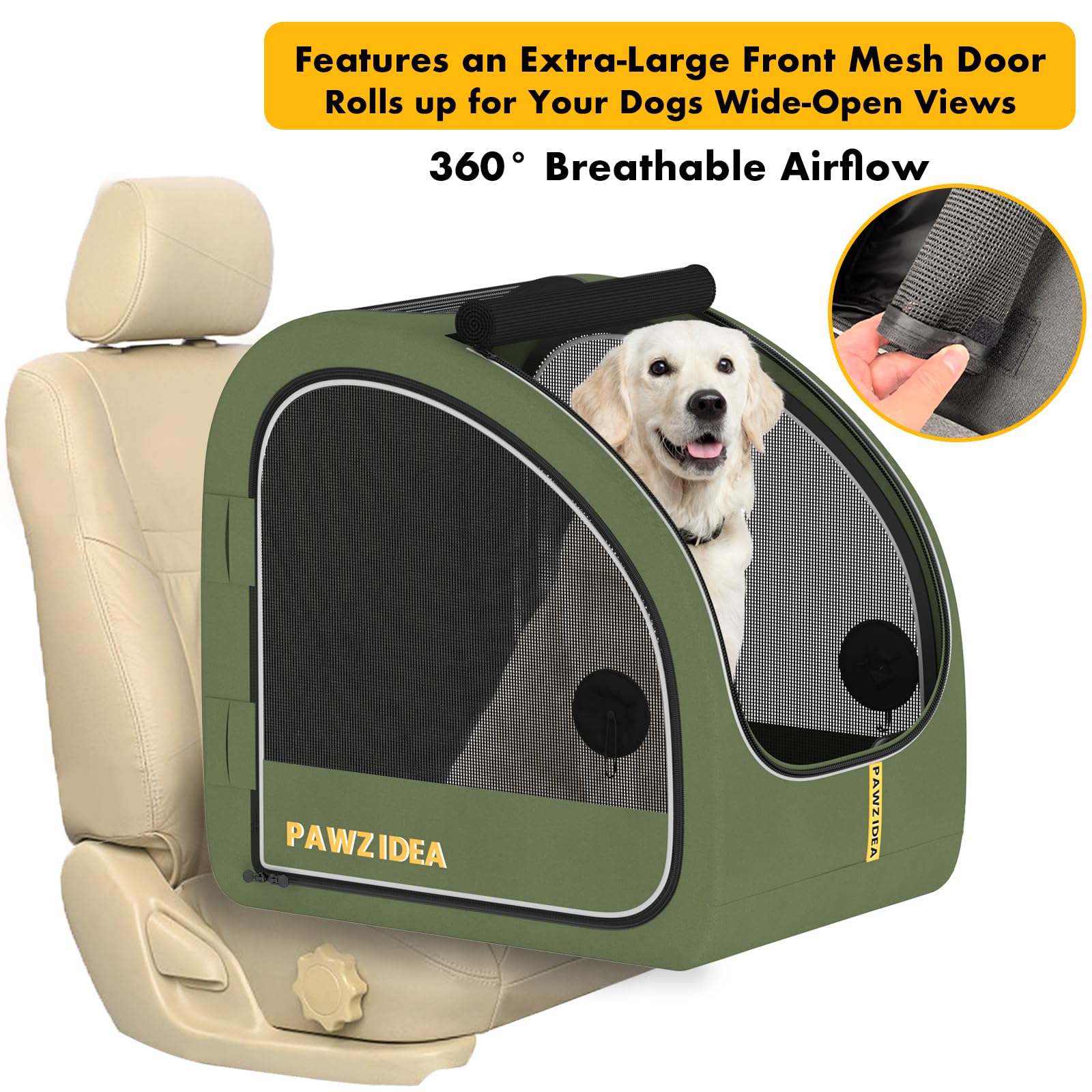 pawzidea jaula portátil para uso urbano en coche