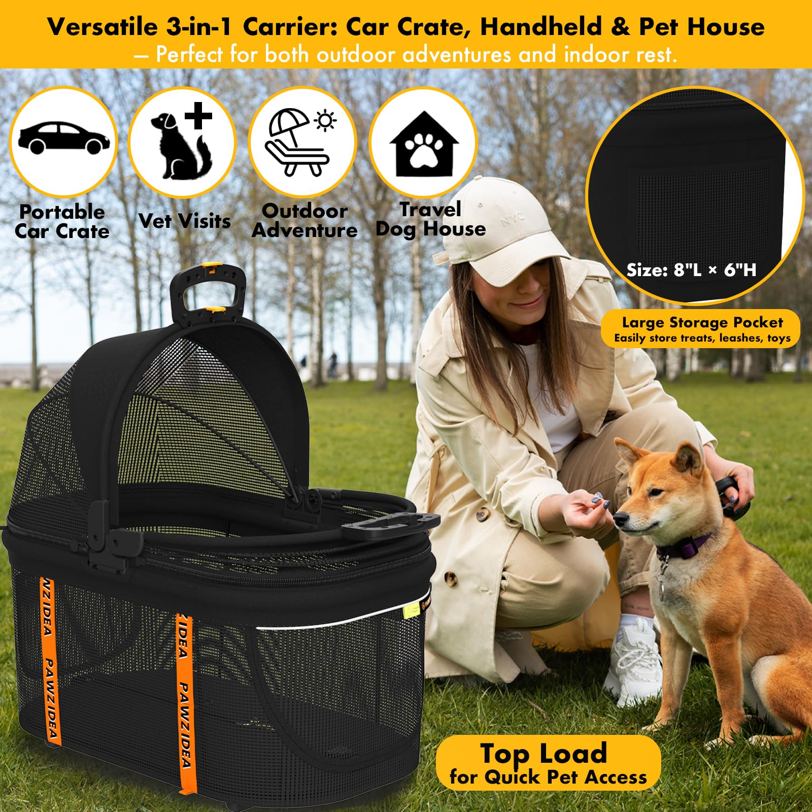 PAWZIDEA marco de metal plegable ofrece estructura robusta