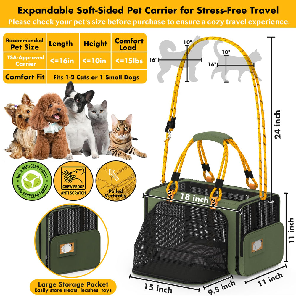PAWZIDEA portador con ventilación 360 para aire fresco durante el viaje.