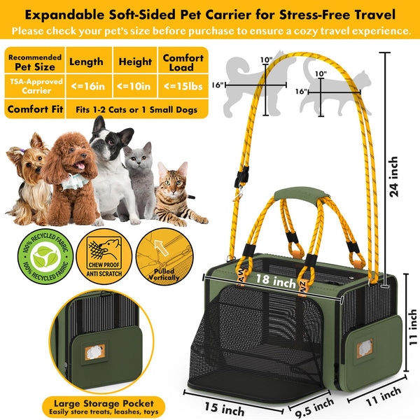 PAWZIDEA portador con ventilación 360 para aire fresco durante el viaje.