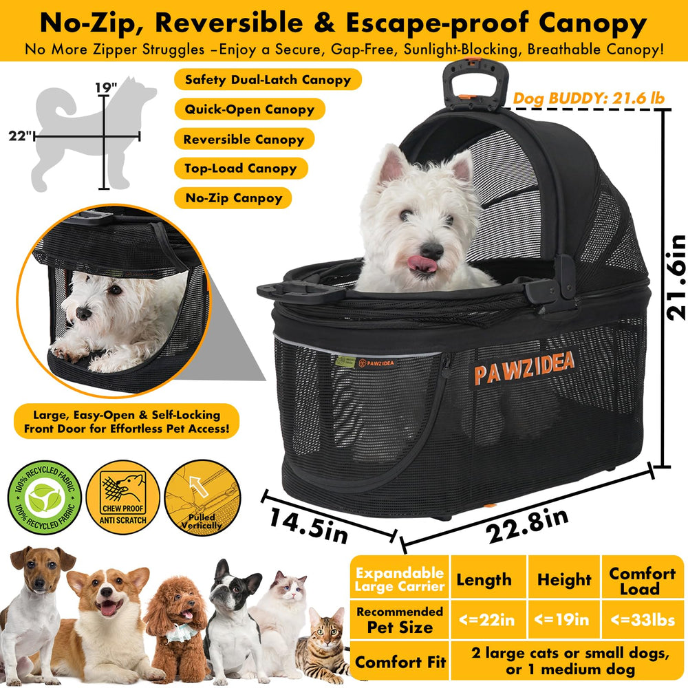 PAWZIDEA puerta frontal amplia para entrada fácil