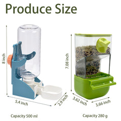 Paxlkuao dispensador de agua para jaula, 500 ml, mantiene al ave hidratada