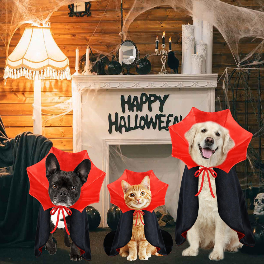 PAYHTOW disfraz vampiro para perros grandes, ideal para eventos y fotos.