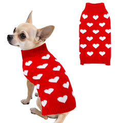 PAYHTOW suéter para perros Valentines corazones, ideal para sesiones de fotos.